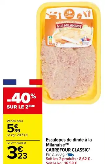 Carrefour Escalopes de Dinde à la Milanaise Carrefour Extra offre
