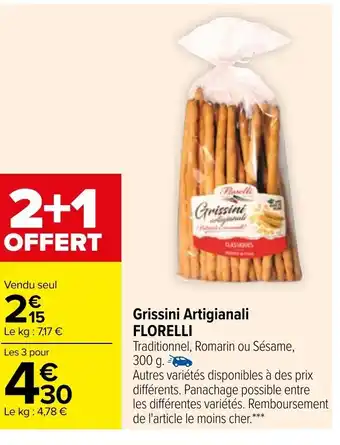 Carrefour Grissini Artigianali "Florelli" offre