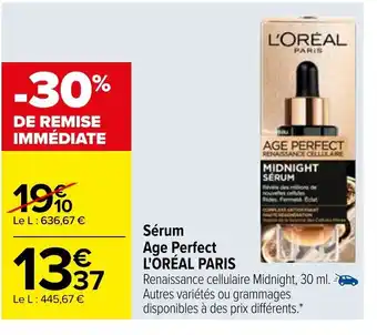 Carrefour Sérum Age Perfect L'Oréal Paris offre
