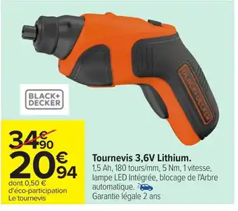 Tournevis 3.6V Lithium