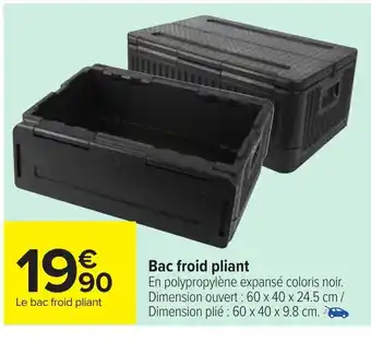 Carrefour Bac Froid Pliant offre