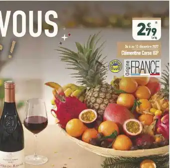 Grand Frais Clémentine corse igp offre