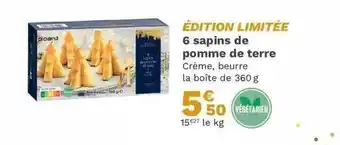 Picard 6 sapins de pomme de terre offre