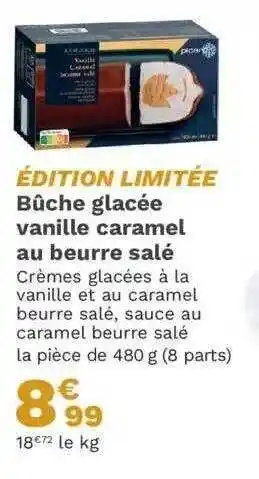 Picard Bûche glacée vanille caramel au beurre salé offre