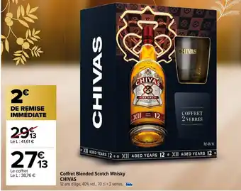 Carrefour Coffret Blended Scotch Whisky Chivas offre