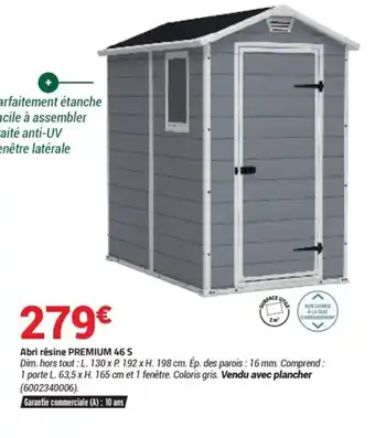Abri résine Premium
