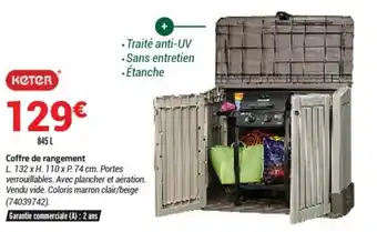 Bricorama Coffre de rangement offre