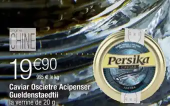Cora x Carrefour Caviar oscietre Acipenser Gueldenstaedtii offre