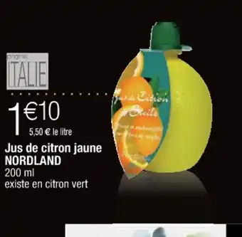 Cora x Carrefour Jus de Citron Jaune Nordland offre