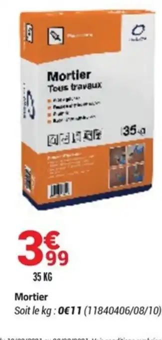 Bricorama Mortier offre