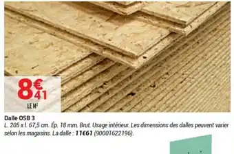 Bricorama Dalle OSB 3 offre