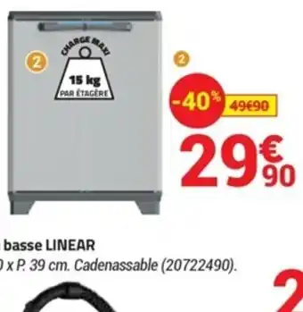 Bricorama Armoire basse Linear offre