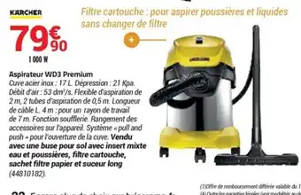 Bricorama Aspirateur WD3 Premium offre