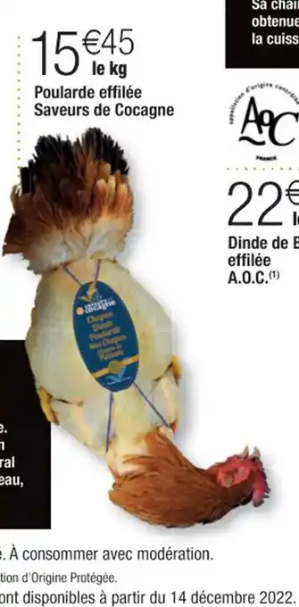 Cora x Carrefour Poularde Effilee Saveurs de Cocagne offre