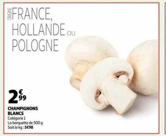 Auchan Champignons blancs offre
