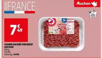 Auchan Viande hachée pur bœuf auchan offre