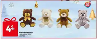 Auchan Peluche ours 33 cm offre