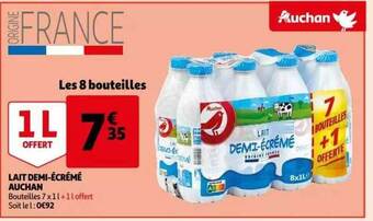Auchan Lait demi-écrémé auchan offre
