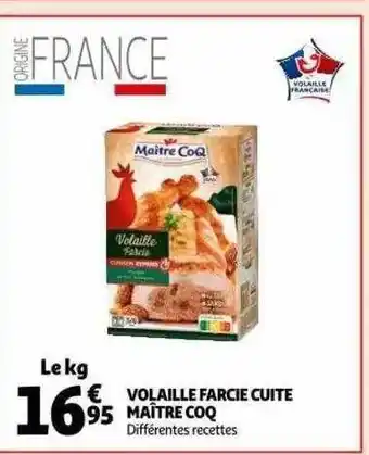 Auchan Volaille farcie cuite maître coq offre