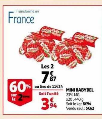 Auchan Mini babybel offre