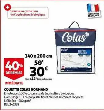 Auchan Couette colas normand offre