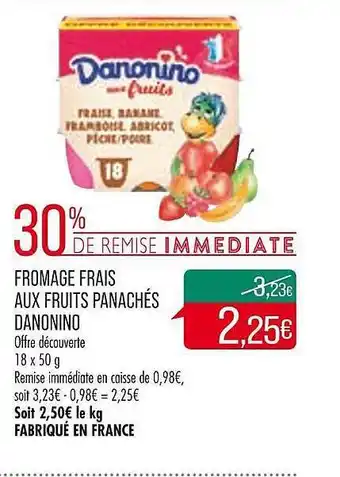 Match Fromage frais aux fruits panachés danonino offre