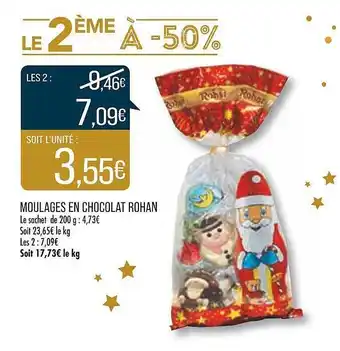 Match Moulages en chocolat rohan offre