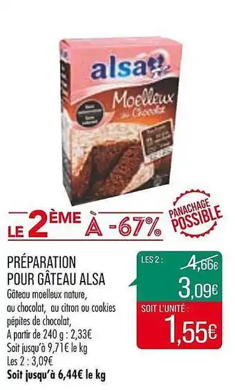 Préparation pour gùteau alsa