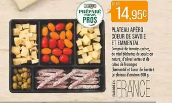 Match Plateau apéro cœur de savoie et emmental offre