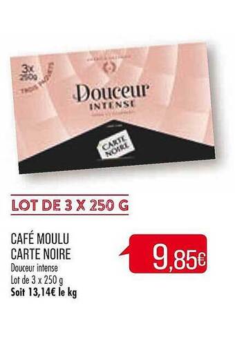Match Café moulu carte noire offre