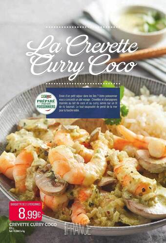 Match Crevette curry coco offre