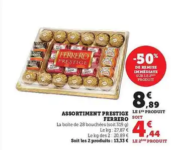 Hyper U Assortiment prestige ferrero offre