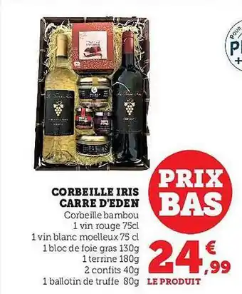 Corbeille iris carré d'eden