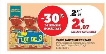 Hyper U Pâtes fantaisie panzani offre