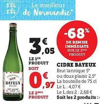 Hyper U Cidre bayeux offre