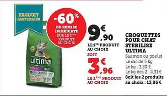 Croquettes pour chat stérilisé ultima