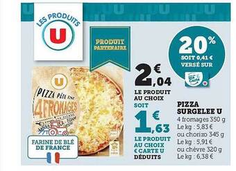 Hyper U Pizza surgelée u offre