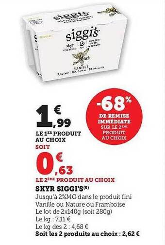 Hyper U Skyr siggi's offre