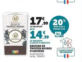 Brisure de truffes noires u saveurs