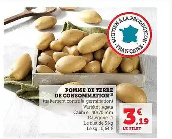 Hyper U Pomme de terre de consommation offre