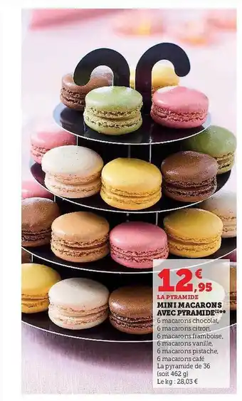 Hyper U Mini macarons avec pyramide offre
