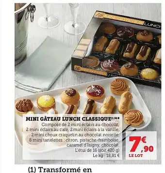 Hyper U Mini gâteau luch classique offre