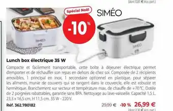 Lunch box électrique 35 w siméo