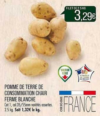 Match Pomme de terre de consommation chair ferme blanche offre