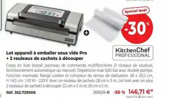 Mathon Lot appareil à emballer sous vide pro + 2 rouleaux de sachets à découper offre