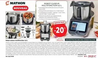 Mathon Robot cuiseur multifonction 4,5l mathon offre