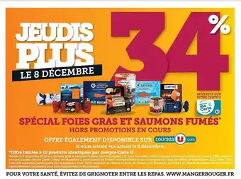 Hyper U Foies gras et saumons fumés offre