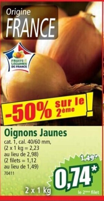 Norma Oignons Jaunes offre