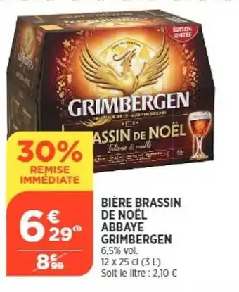 Maximarché Bière brassin de noël abbaye grimbergen offre