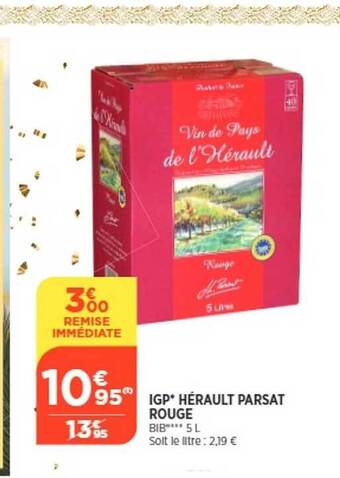 Maximarché Igp hérault parsat rouge offre